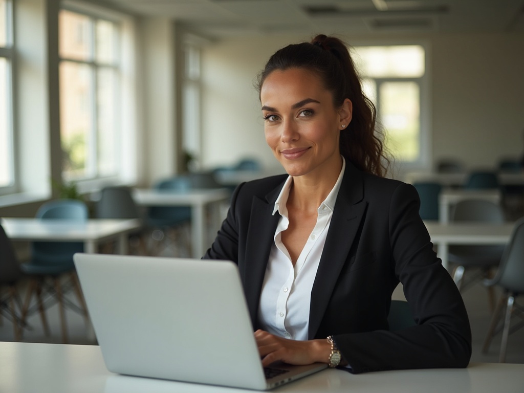 Confident professional in business meeting