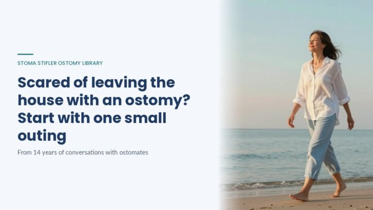 Scared of leaving the house with an ostomy? Start with one small outing, a Stoma Stifler Ostomy Library article
